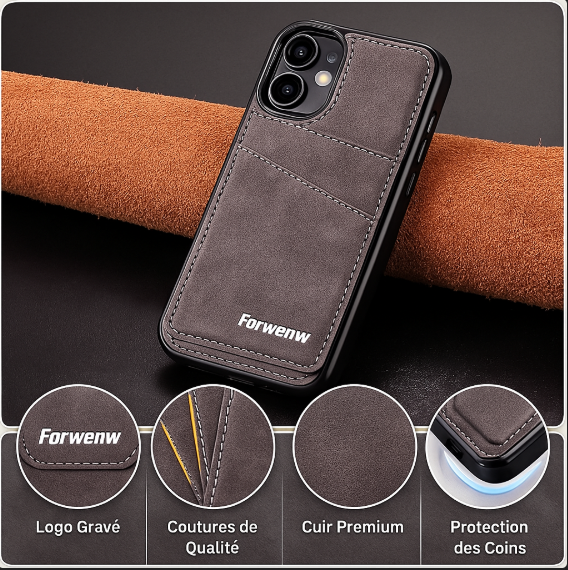 Coque iPhone SmartView avec porte-cartes magnétique intégré