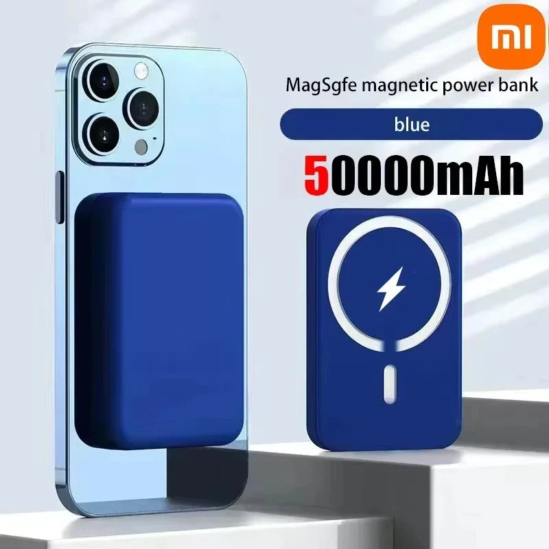 Xiaomi 500 000mAh Power Bank Magnétique – Charge Rapide PD 20W Sans Fil pour iPhone, Samsung, Huawei 2025