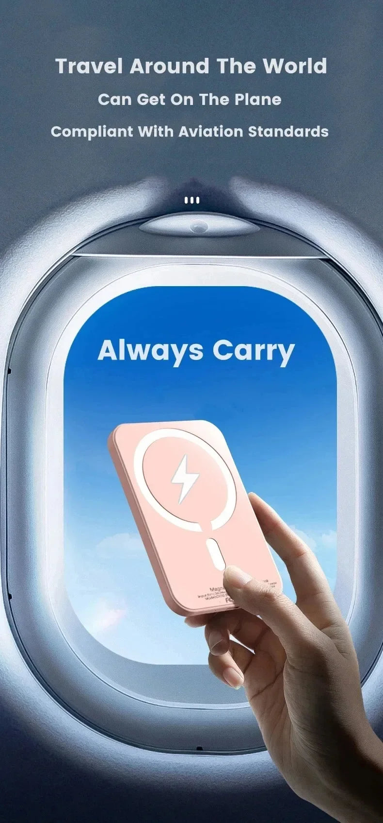 Xiaomi 500 000mAh Power Bank Magnétique – Charge Rapide PD 20W Sans Fil pour iPhone, Samsung, Huawei 2025