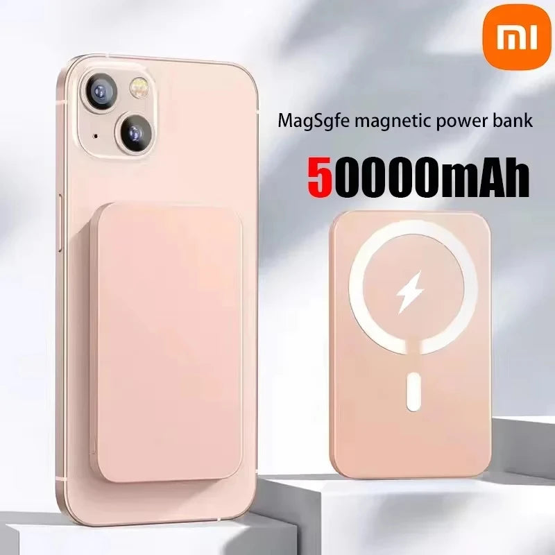 Xiaomi 500 000mAh Power Bank Magnétique – Charge Rapide PD 20W Sans Fil pour iPhone, Samsung, Huawei 2025
